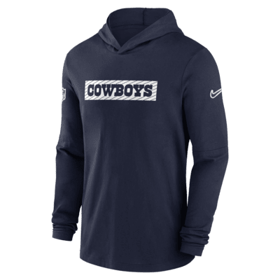 Dallas Cowboys Sideline Men s Nike Dri FIT NFL Long Sleeve Hooded Top. Nike